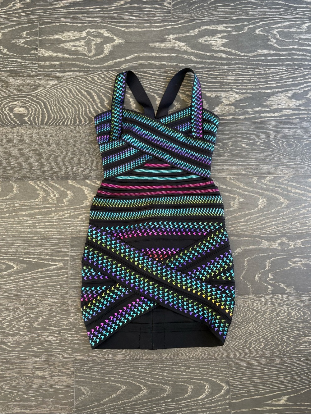 NWT BELLA BARNETT Rainbow Bandage Dress